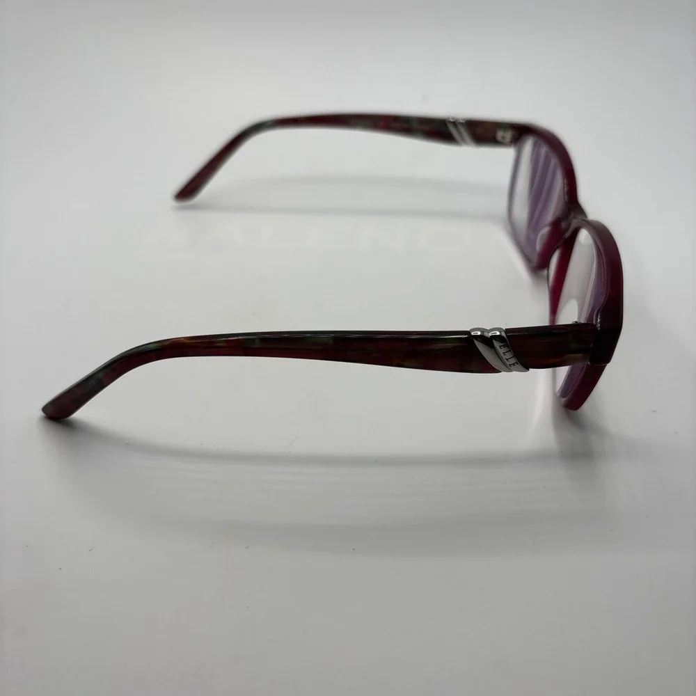 ELLE EL13393 BU BURGUNDY AUTHENTIC EYEGLASSES 55-16-140MM FRAME W/CASE